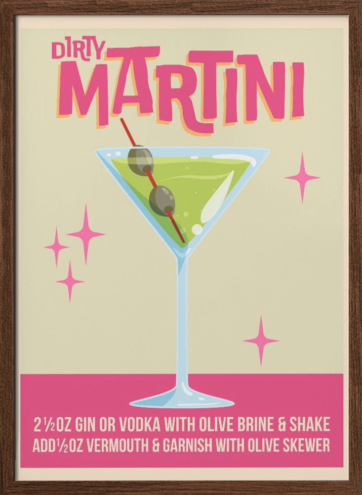 Dirty Martini Cocktail 01.png Poster