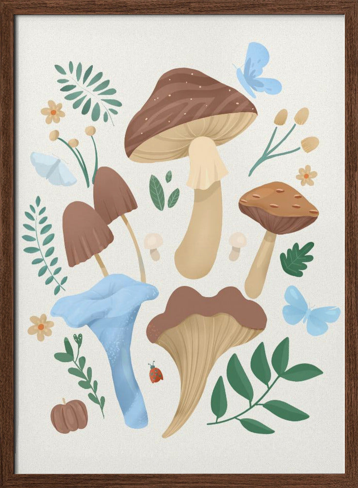 Mocha Fungi Poster