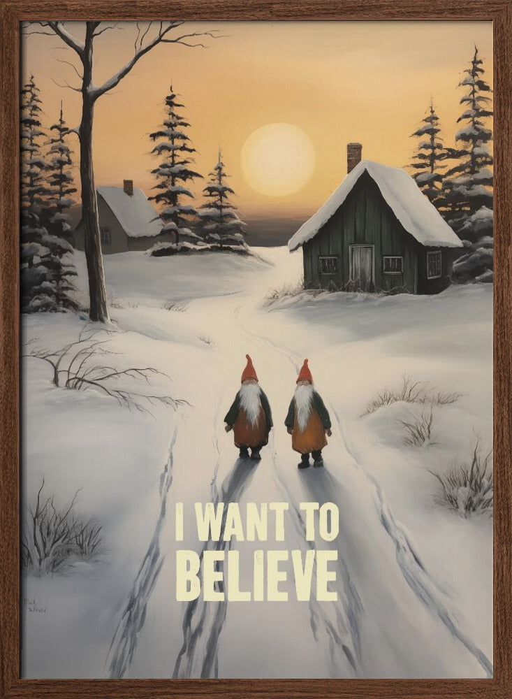 I Want To Believe - Gnomes Poster