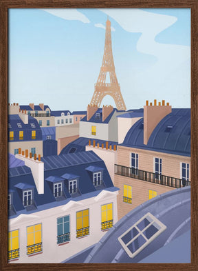 Paris Rooftops Poster