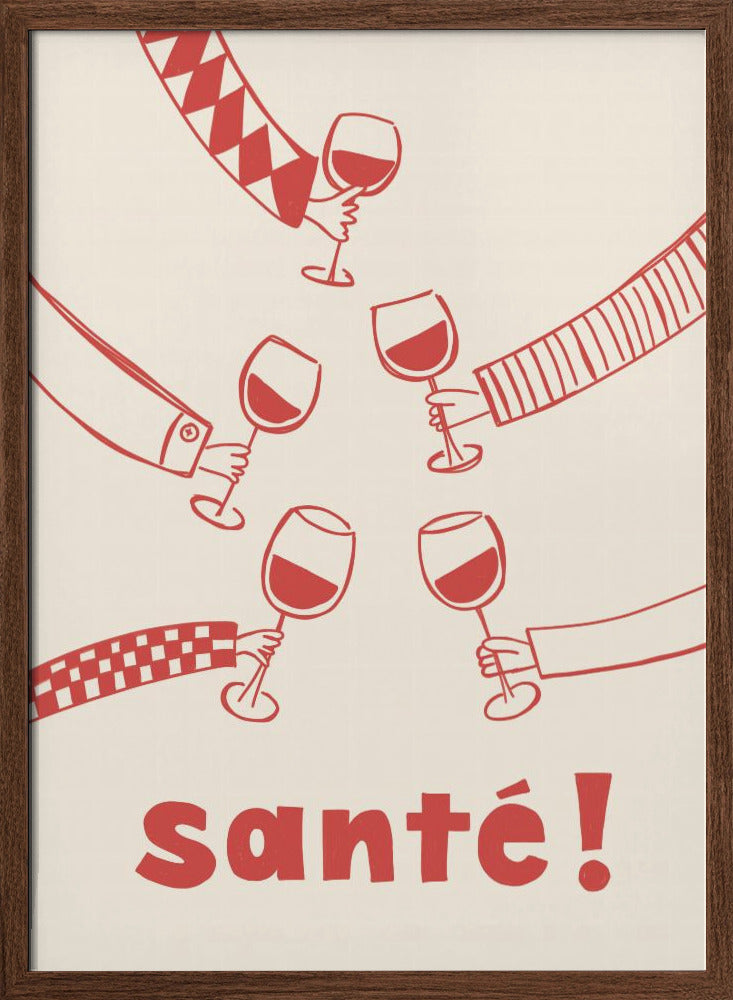 Santé! Wine Party with Friends Poster