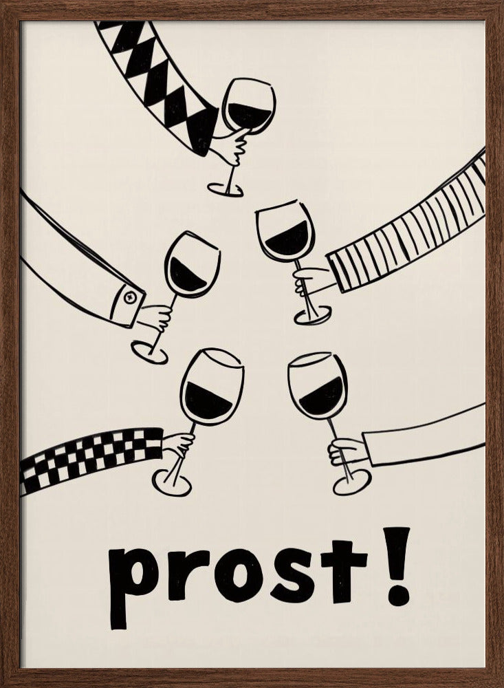 Prost! Wine Party with Friends Poster