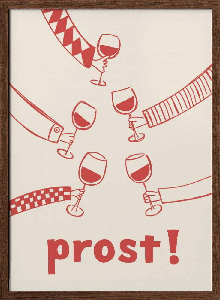 Prost! Wine Party with Friends Poster