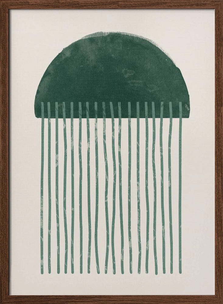 Emerald Suspicious Jellyfish Poster