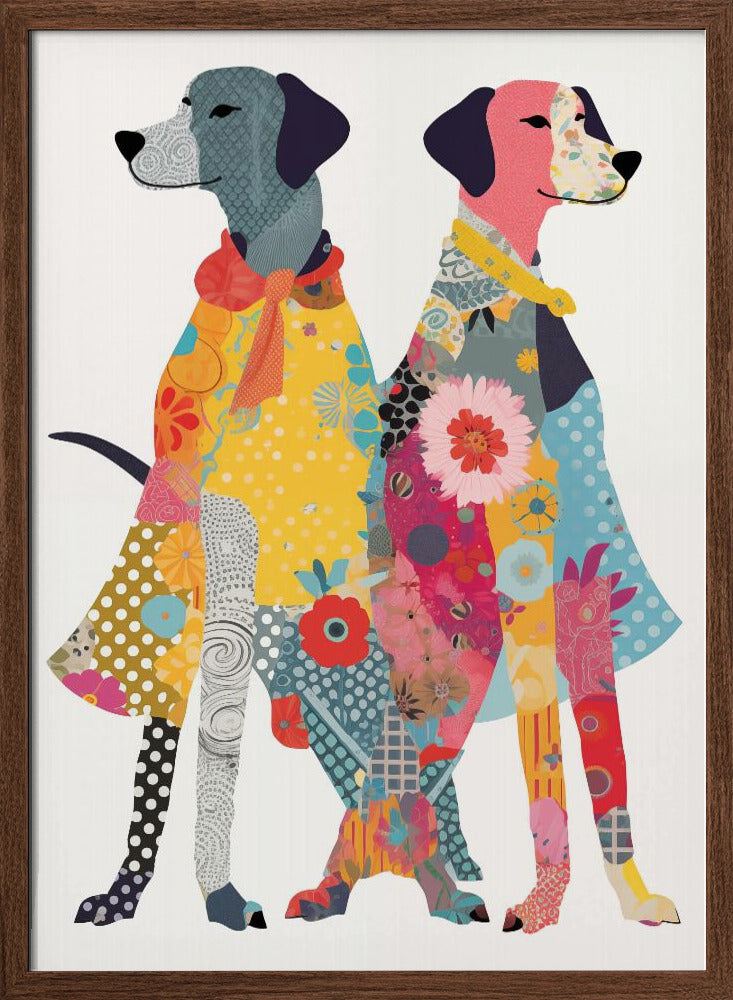 Colorful Dogs Poster