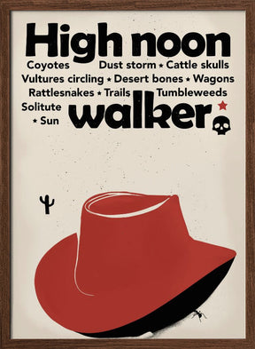 Western cowboy hat print Poster