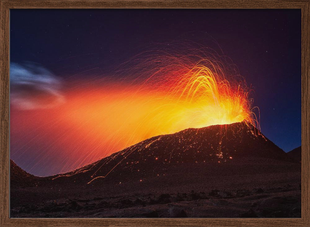 La Fournaise volcano Poster