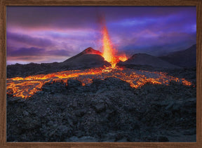 Fire at blue hour! Poster