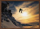 Sunset Snowboarding Poster