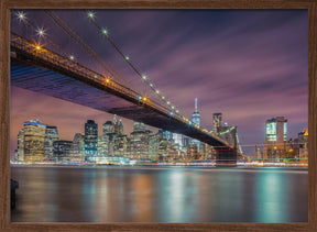 Brooklyn Bridge at Night Poster