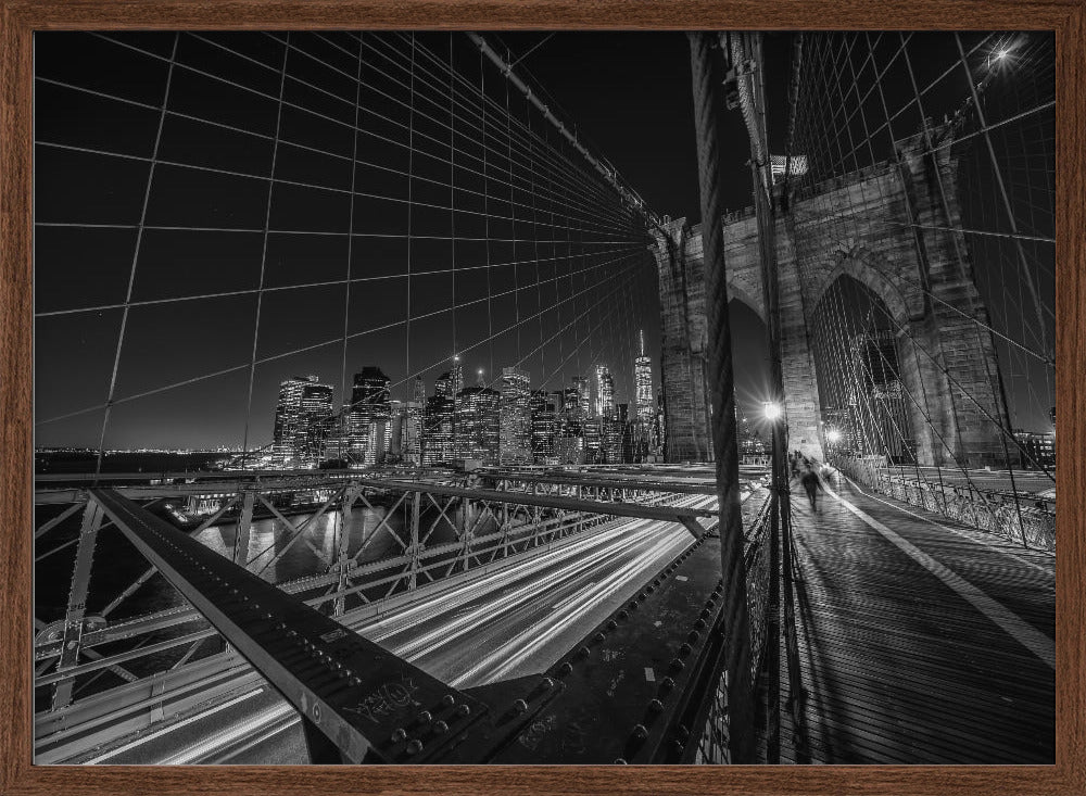 Brooklyn bridge lights Poster