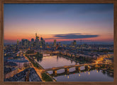 Frankfurt Skyline at sunset Poster