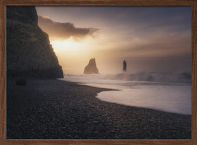 Reynisfjara sunrise Poster