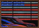 Stars and Stripes reflected Poster