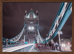 Tower Bridge Night Life Poster