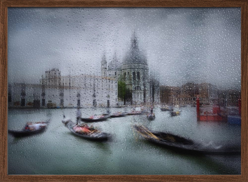 It was raining in Venice Poster