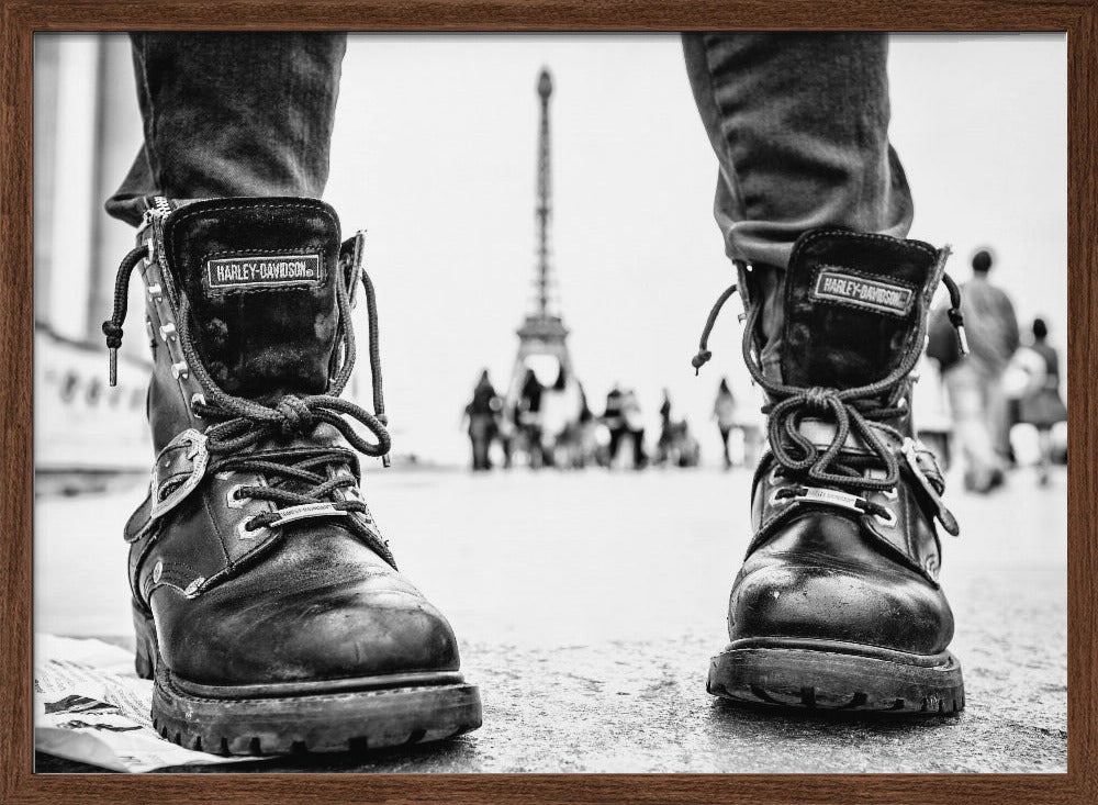 Biker Boots in Paris Poster