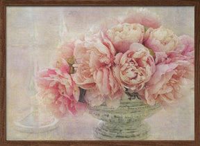 A Posy of Pink Peonies Poster