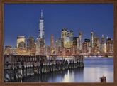 Manhattan Skyline at night Poster