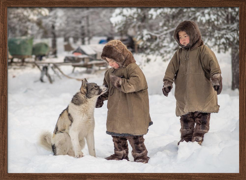 Anton, Stjopa and dog Poster