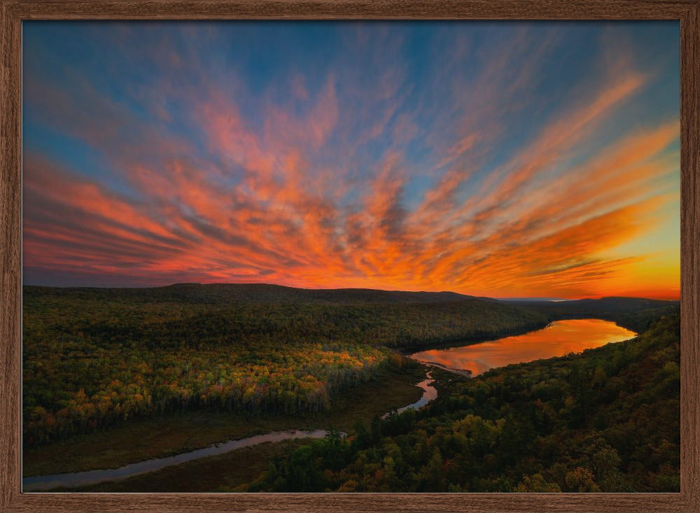 Sunset over Porcupine Mountains Poster