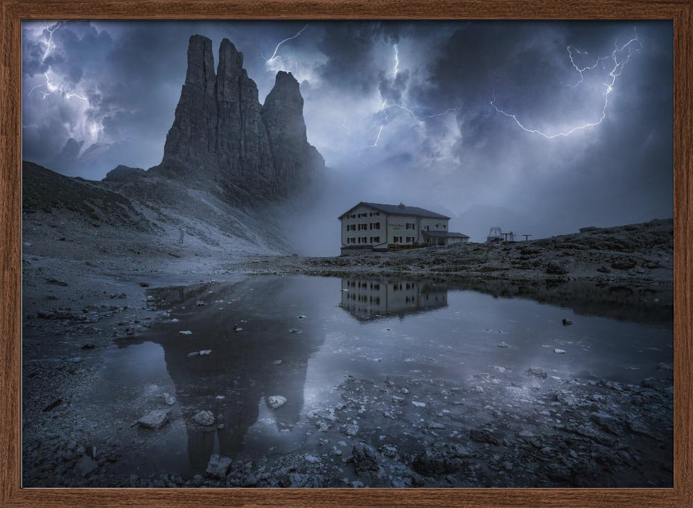 Thunderstorm in the Dolomites Poster