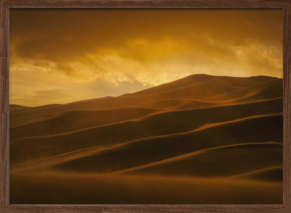 Sunset in Sand Storm Poster