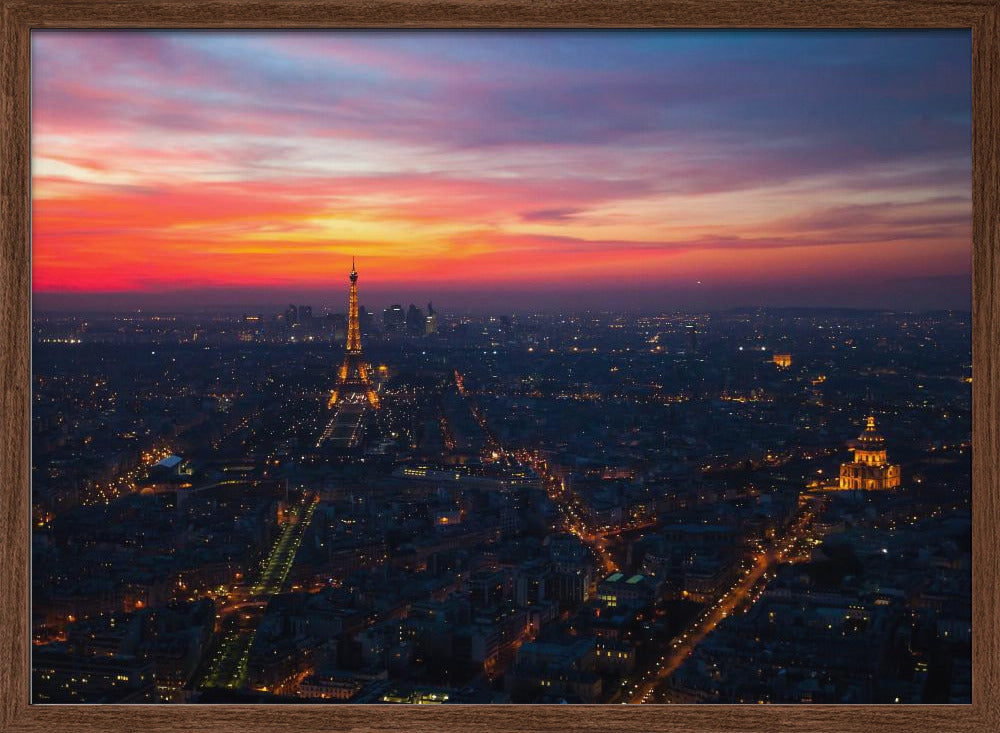 Paris Sunset from Montparnasse Poster