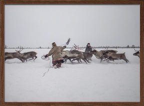 Jigori hunts reindeer I Poster