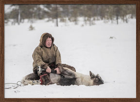 Jigorij catches reindeer Poster