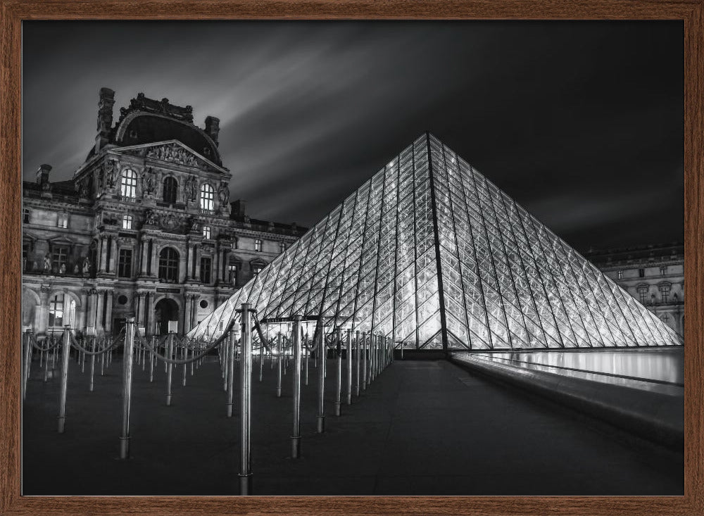 Louvre at Night Poster