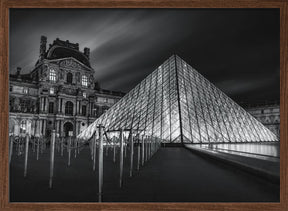 Louvre at Night Poster