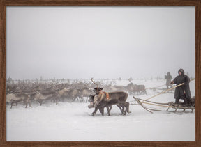 Arkadij and Kolja riding the herd Poster