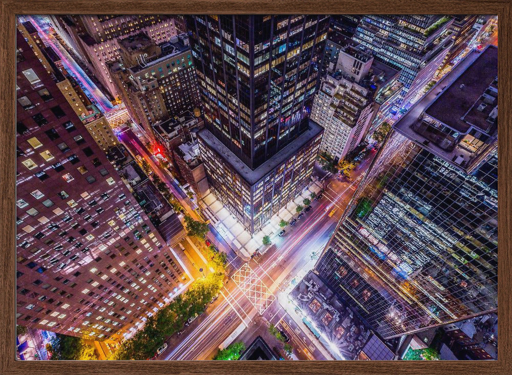 Electrify II - New York City Night Trails Poster