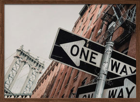 Manhattan Bridge One Way Poster