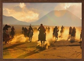 Horsemen in Bromo Poster