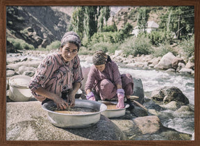 Tajik women are washing grain Poster