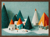 Cute Paper Village Poster