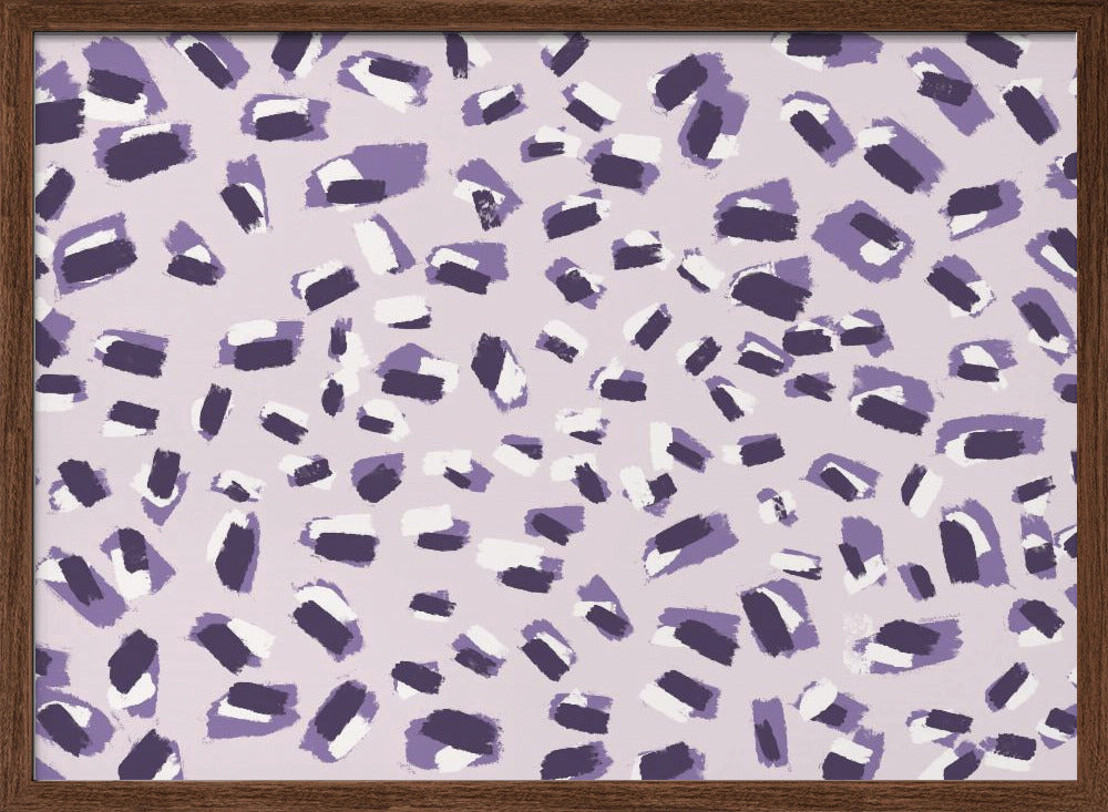 Scattered Small Purple Strokes Pattern Poster