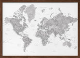 Detailed world map with cities, Jimmy Poster