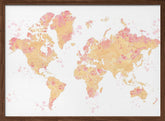 Amanda world map silhouette Poster