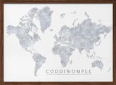 Coddiwomple world map Poster