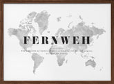 Fernweh world map Poster