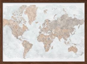 Calista high detail world map Poster