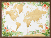 Blythe world map silhouette Poster