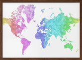 Jude watercolor world map Poster