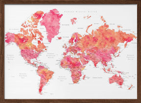 Tatiana world map in Spanish Poster