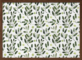 Lisa watercolor seeded eucalyptus pattern Poster