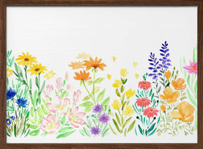 Watercolor wildflowers Poster