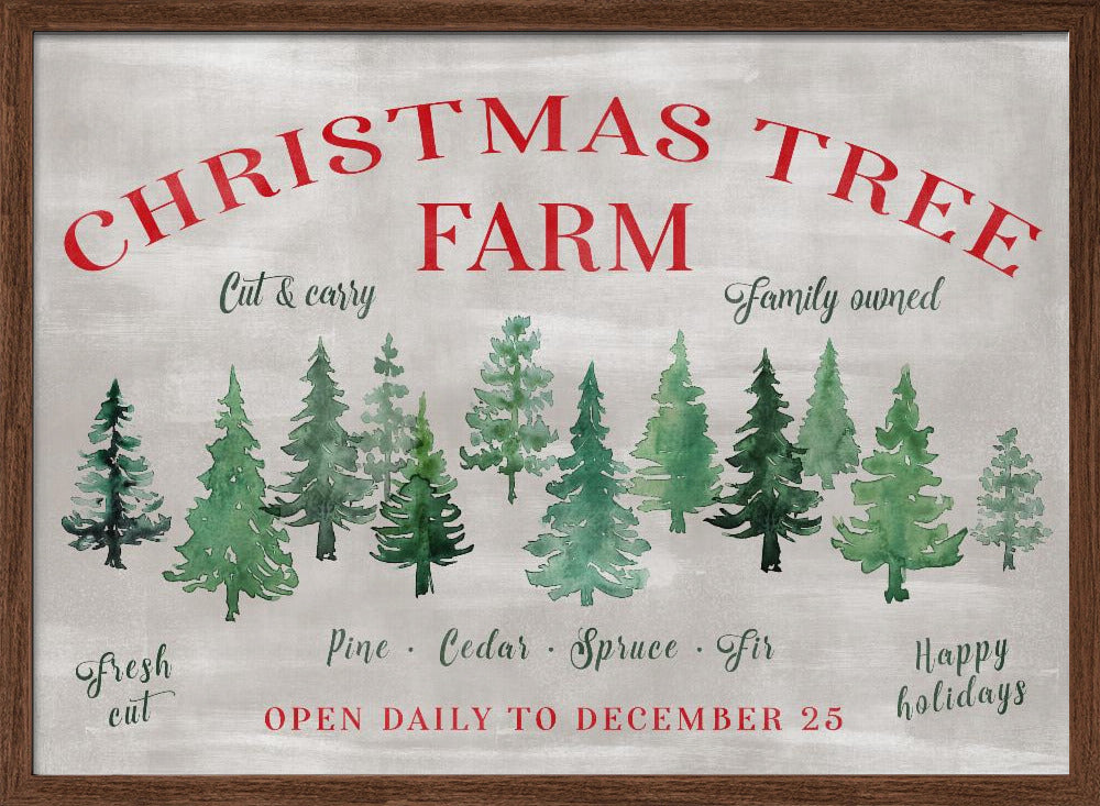 Christmas tree farm sign Poster